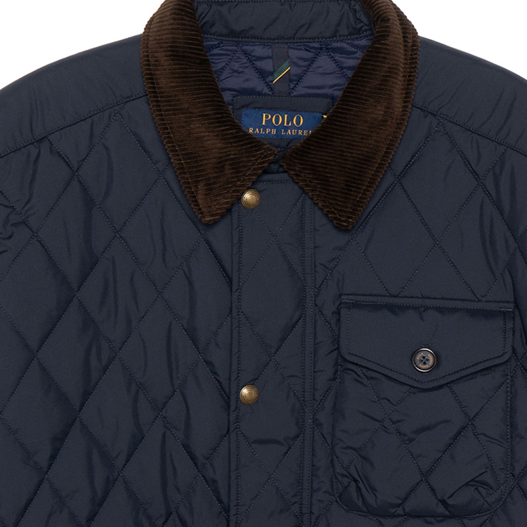 Cheap (W) Polo Ralph Lauren 防水紋理海軍藍Logo夾克 FW22. MNPOOTW16020890-410