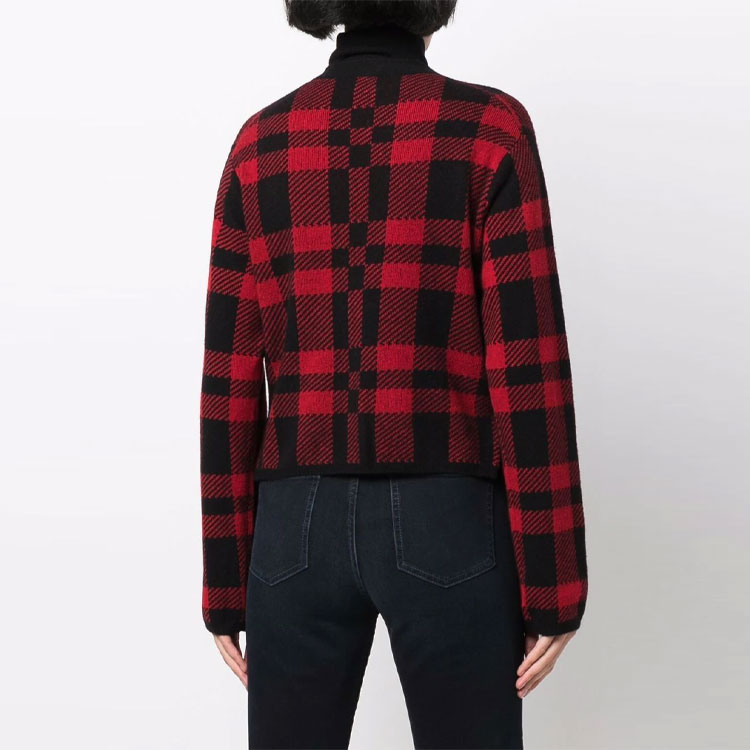 (Women) Polo Ralph Lauren  Red Logo Plaid Knit Wool Sweater Long Sleeve. 211847015-001 圖 4