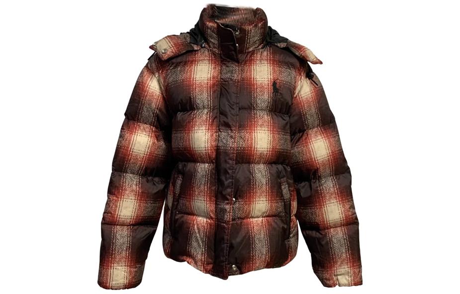 (Women) Polo Ralph Lauren  Red Plaid Hooded Down Jacket with Zipper. 211860652-001 圖 2