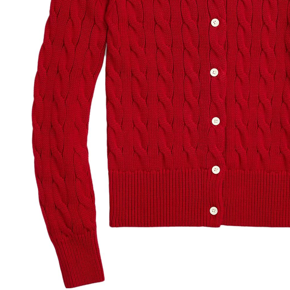 (Women) Polo Ralph Lauren  Red Solid Crewneck Long-Sleeve Cardigan Sweater. 211910443012-012 圖 6