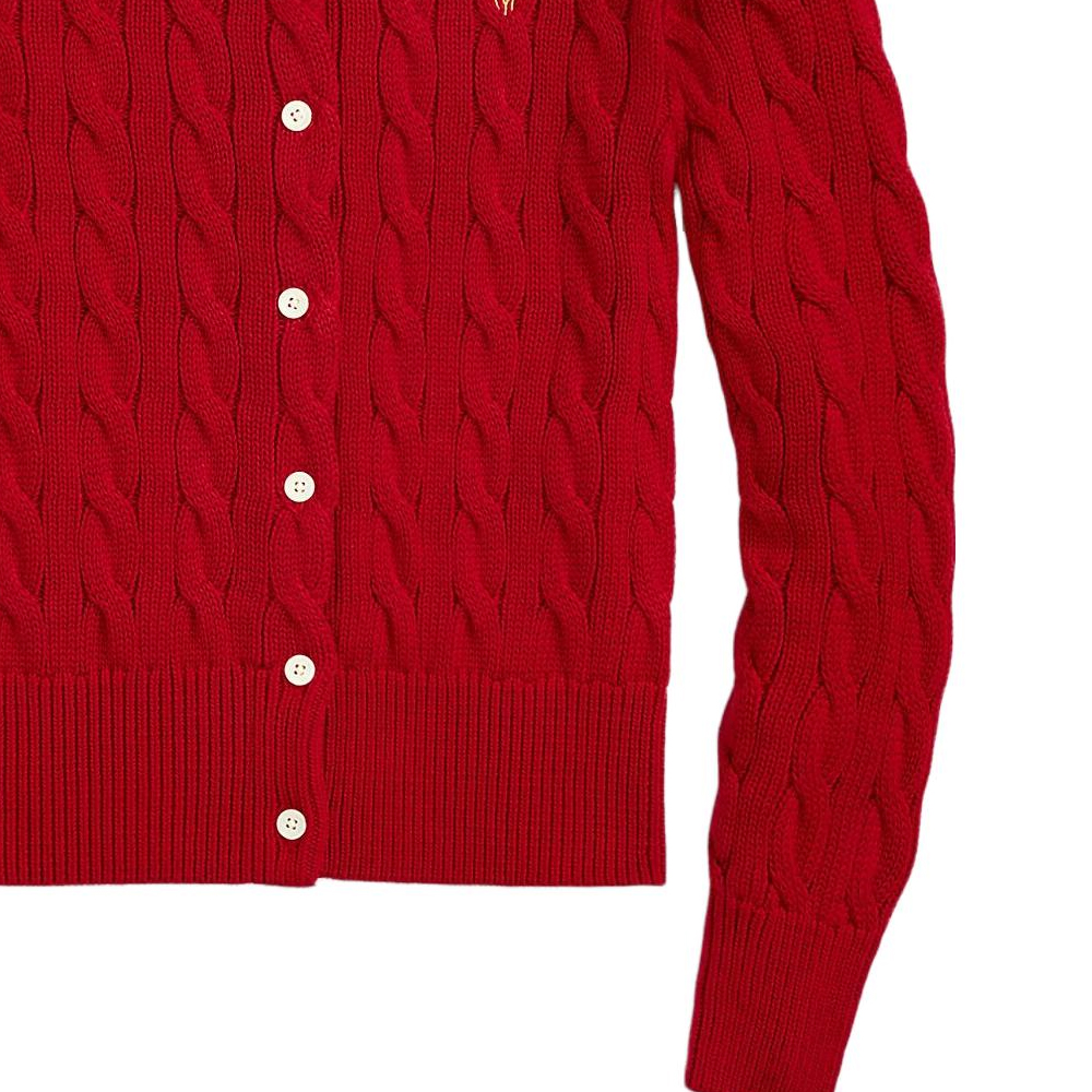 (Women) Polo Ralph Lauren  Red Solid Crewneck Long-Sleeve Cardigan Sweater. 211910443012-012 圖 7
