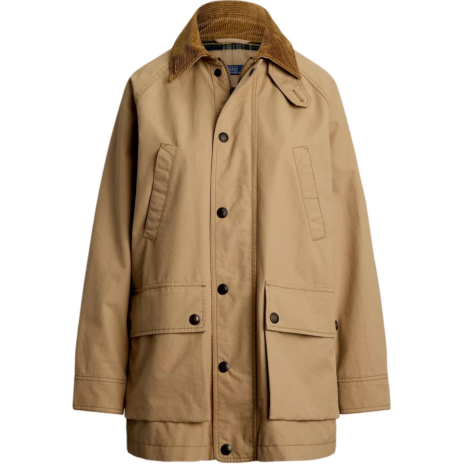 (Women) Polo Ralph Lauren  Relaxed Fit Cotton Jacket with Corduroy Collar 211971209-500