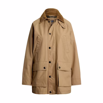 (Women) Polo Ralph Lauren Relaxed Fit Cotton Jacket with Corduroy Collar 211971209-500