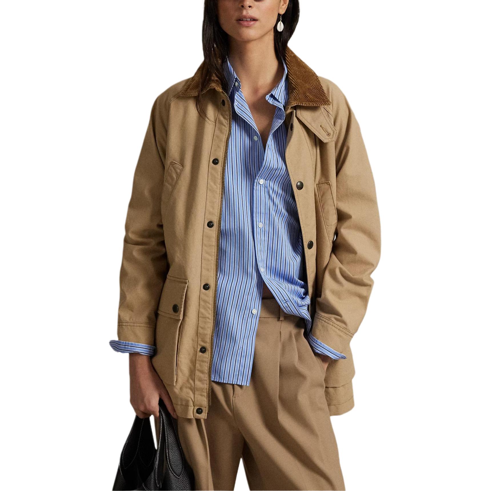 (Women) Polo Ralph Lauren  Relaxed Fit Cotton Jacket with Corduroy Collar 211971209-500 圖 4