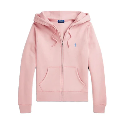 (Women) Polo Ralph Lauren Rose Pink Pony Logo Zip-Up Hoodie. WMPOKNINFB20672