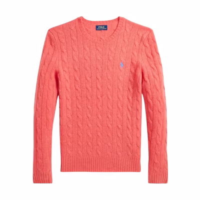 (Women) Polo Ralph Lauren Rose Red Cable-Knit Slim-Fit Sweater FW24 WMPOSWENC021014-999