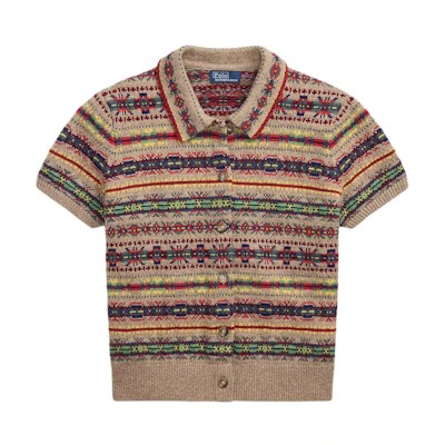 (Women) Polo Ralph Lauren Short-Sleeve Button-Up Cardigan Sweater. 211972166-001