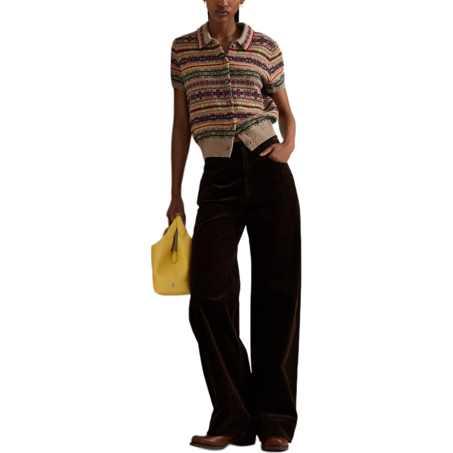 Shop (W) Polo Ralph Lauren 短袖纽扣开衫毛衣 211972166-001