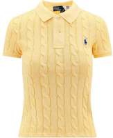 (Women) Polo Ralph Lauren Short Sleeve Solid Embroidered Logo Shirt Yellow 211943010-004 (Women) Polo Ralph Lauren Short Sleeve Solid Embroidered Logo Shirt Yellow 211943010-004