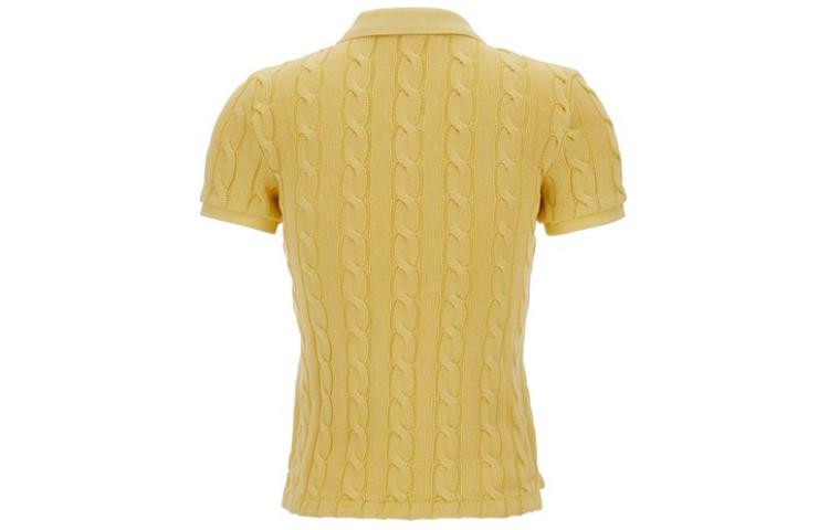 (Women) Polo Ralph Lauren  Short Sleeve Solid Embroidered Logo Shirt Yellow 211943010-004 圖 3