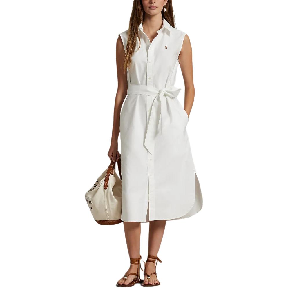 Lookbook (W) Polo Ralph Lauren 无袖纯棉连衣裙 白色 211965853-001