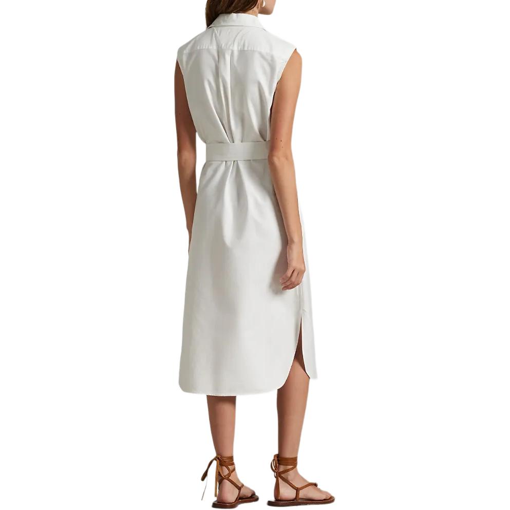 Shop (W) Polo Ralph Lauren 无袖纯棉连衣裙 白色 211965853-001