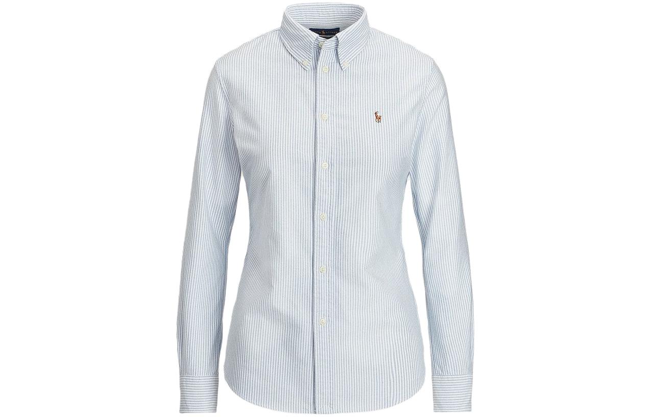 Order (W) Polo Ralph Lauren 修身蓝色条纹长袖衬衫 211747514-010
