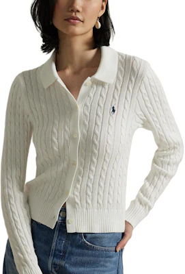 (W) Polo Ralph Lauren 修身款白色长袖开衫针织衫. WMPOSWENDW20399-100 Details for (W) Polo Ralph Lauren 修身款白色长袖开衫针织衫. WMPOSWENDW20399-100