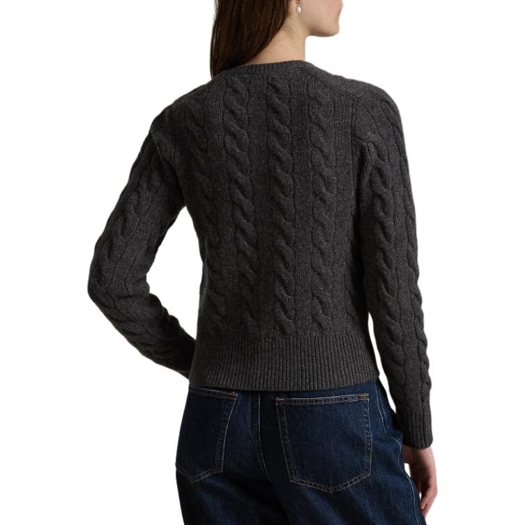 (Women) Polo Ralph Lauren  Slim Cable Knit Cardigan Gray Stone South Color. WMPOSWENDW20291-020 圖 4