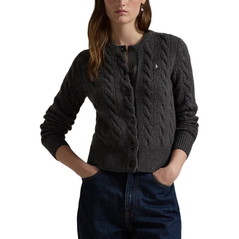 (Women) Polo Ralph Lauren  Slim Cable Knit Cardigan Gray Stone South Color. WMPOSWENDW20291-020 圖 5
