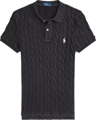 (W) Polo Ralph Lauren修身款黑色針織馬標Polo衫 WMPOKNINB920178 Order (W) Polo Ralph Lauren修身款黑色針織馬標Polo衫 WMPOKNINB920178