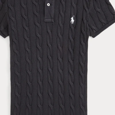 (W) Polo Ralph Lauren修身款黑色針織馬標Polo衫 WMPOKNINB920178 Shop (W) Polo Ralph Lauren修身款黑色針織馬標Polo衫 WMPOKNINB920178