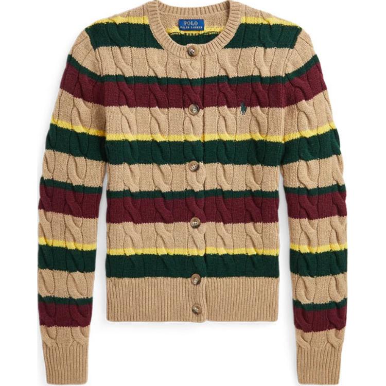 (Women) Polo Ralph Lauren  Slim Fit Camel Knit Sweater with Striped Cable Knit. 211949980001 圖 2