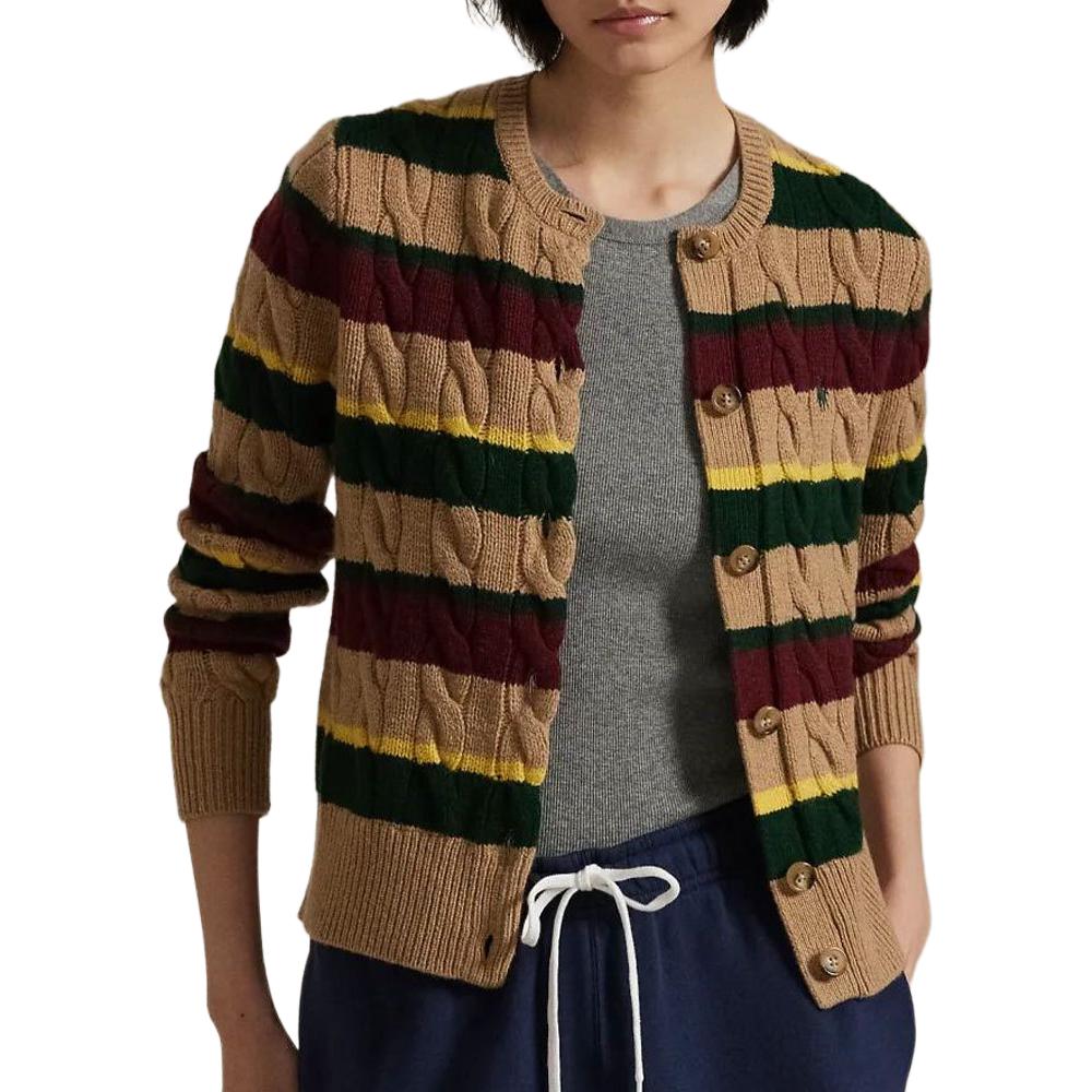 (Women) Polo Ralph Lauren  Slim Fit Camel Knit Sweater with Striped Cable Knit. 211949980001 圖 4