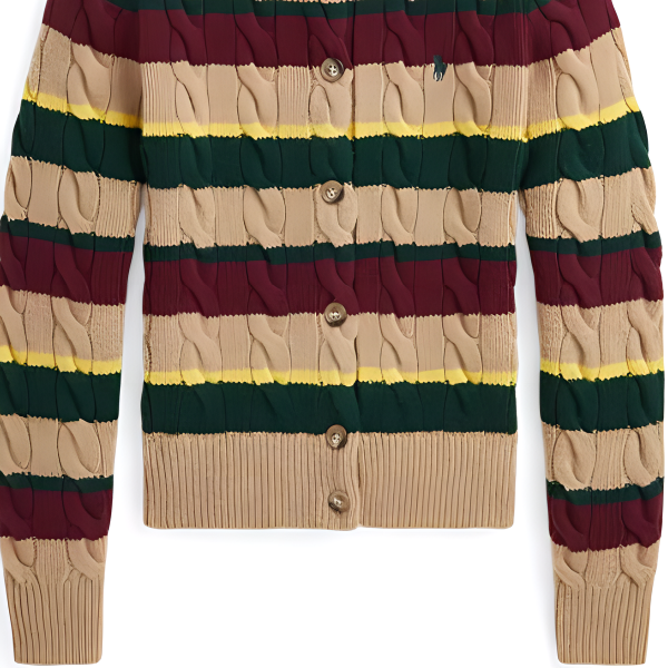 (Women) Polo Ralph Lauren  Slim Fit Camel Knit Sweater with Striped Cable Knit. 211949980001 圖 6