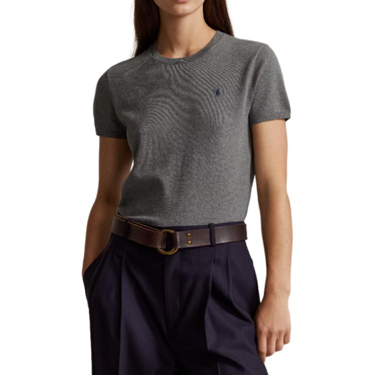 (Women) Polo Ralph Lauren  Slim Fit Grey T-Shirt with Embroidered Pony Logo. WMPOSWENC021392-020 圖 4