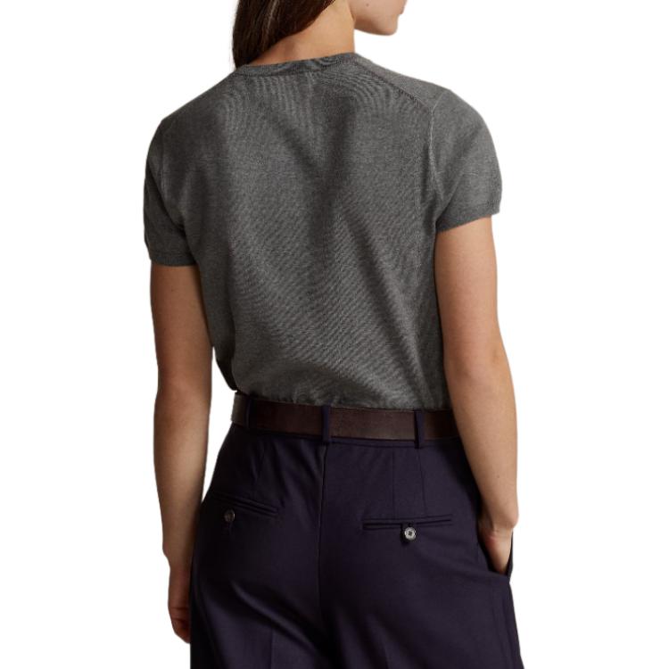 (Women) Polo Ralph Lauren  Slim Fit Grey T-Shirt with Embroidered Pony Logo. WMPOSWENC021392-020 圖 5