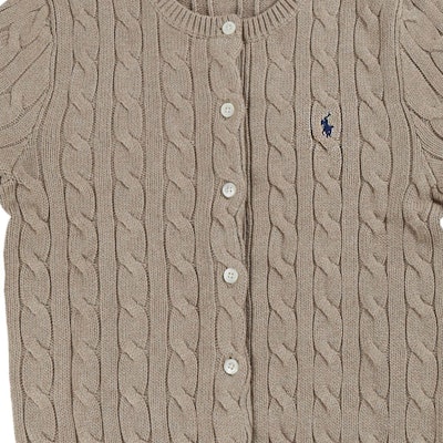 (W) 폴로 랄프 로렌 슬림핏 라이트 그레이 로고 자수 니트 가디건. 211891643-021 Shop (W) 폴로 랄프 로렌 슬림핏 라이트 그레이 로고 자수 니트 가디건. 211891643-021