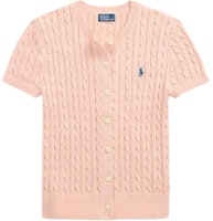 (Women) Polo Ralph Lauren Slim Fit Light Pink Knit Shirt with Logo Embroidery. WMPOSWENDW20391830 (Women) Polo Ralph Lauren Slim Fit Light Pink Knit Shirt with Logo Embroidery. WMPOSWENDW20391830