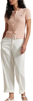 (W) Polo Ralph Lauren 修身版淺粉色針織衫,刺繡標誌設計。 WMPOSWENDW20391830 Lookbook (W) Polo Ralph Lauren 修身版淺粉色針織衫,刺繡標誌設計。 WMPOSWENDW20391830