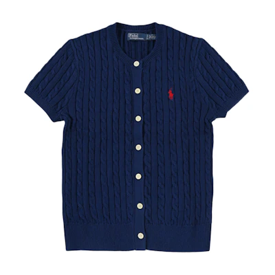 (Women) Polo Ralph Lauren Slim Fit Logo Embroidered Knit Shirt Blue 211965760-002