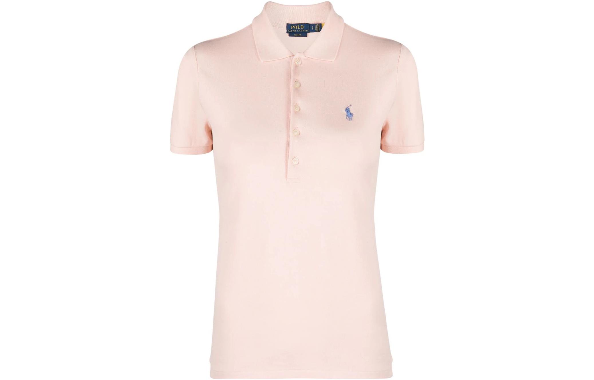 (Women) Polo Ralph Lauren  Slim Fit Logo Embroidered Pink Polo Shirt SS23. 211870236-007 圖 2