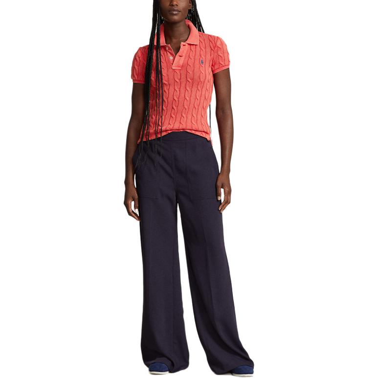 (Women) Polo Ralph Lauren  Slim Fit Logo Embroidered Polo Shirt Orange Red. WMPOKNINB920119-600 圖 3