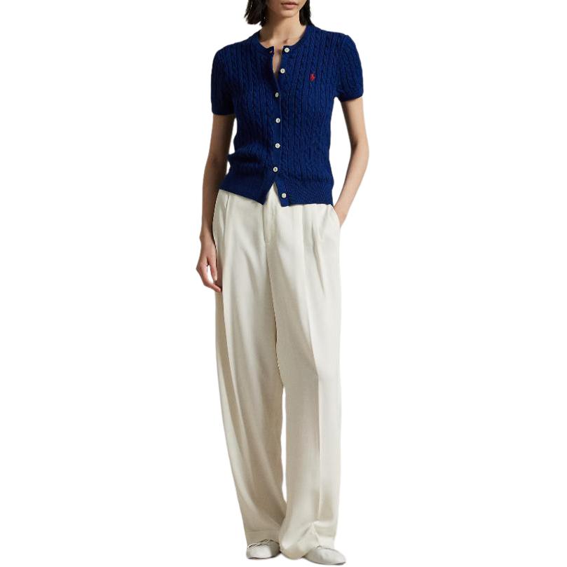 (Women) Polo Ralph Lauren  Slim Fit Logo Embroidered Knit Shirt Blue 211965760-002 圖 4