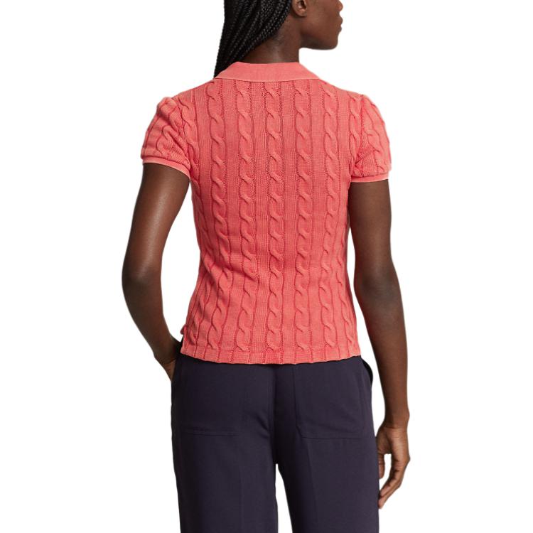 (Women) Polo Ralph Lauren  Slim Fit Logo Embroidered Polo Shirt Orange Red. WMPOKNINB920119-600 圖 5