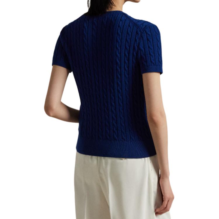 (Women) Polo Ralph Lauren  Slim Fit Logo Embroidered Knit Shirt Blue 211965760-002 圖 6