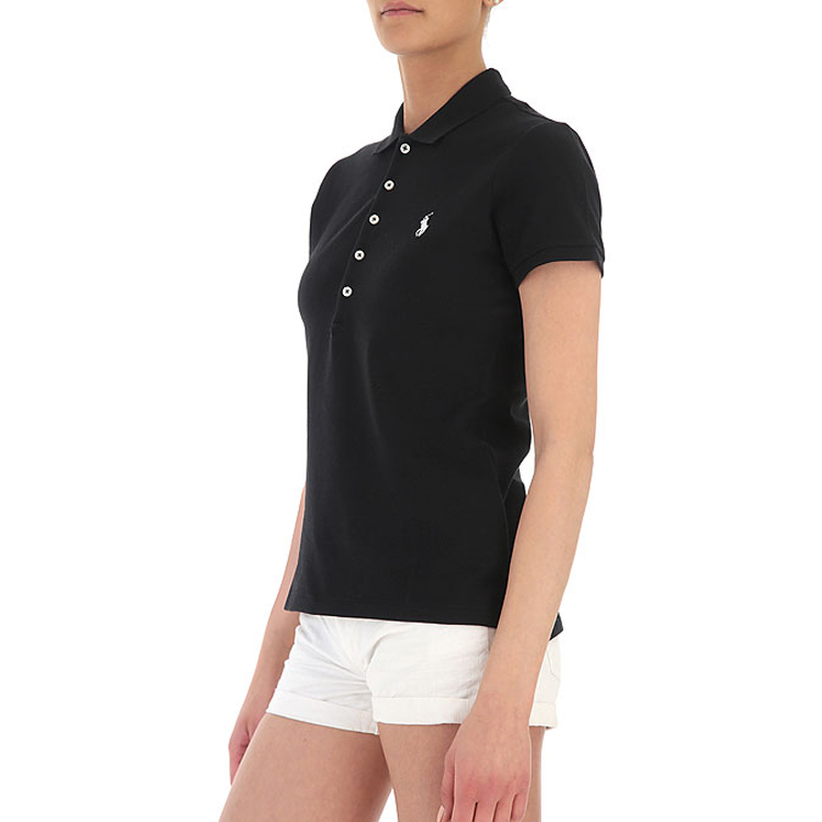 (Women) Polo Ralph Lauren  Solid Black Logo Embroidered Short Sleeve Polo Shirt. 211505654-114 圖 7