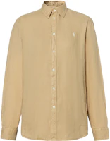 (Women) Polo Ralph Lauren Solid Brown Long Sleeve Shirt with Embroidered Pony. 211867454-014 (Women) Polo Ralph Lauren Solid Brown Long Sleeve Shirt with Embroidered Pony. 211867454-014