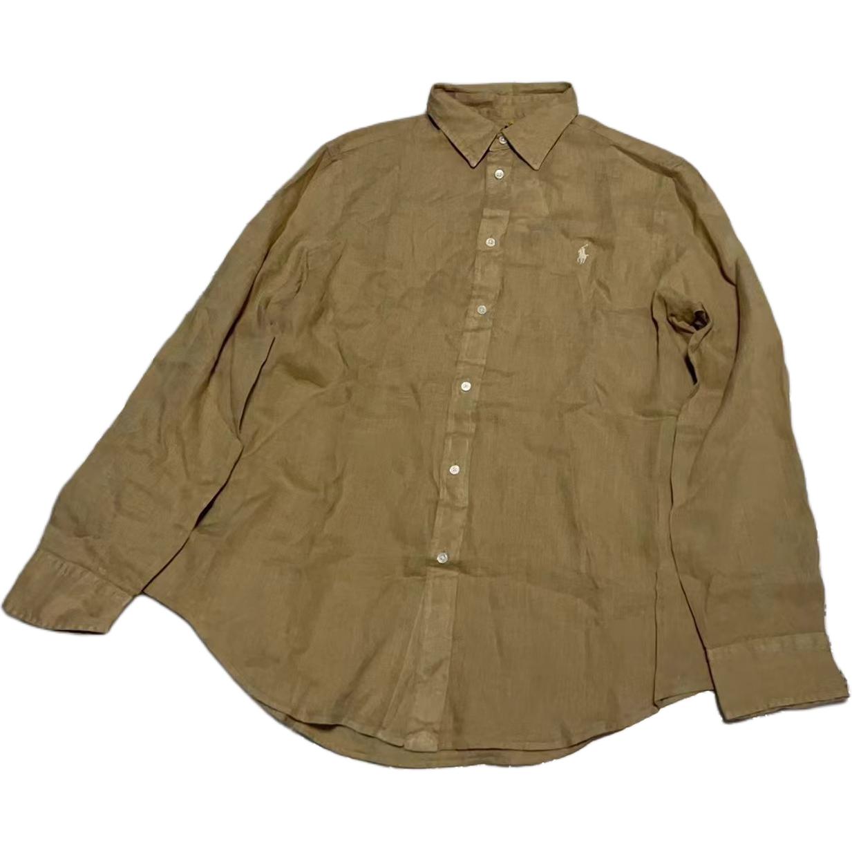 Order (Women) Polo Ralph Lauren  Solid Brown Long Sleeve Shirt with Embroidered Pony. 211867454-014