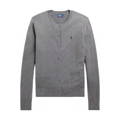 (Women) Polo Ralph Lauren Solid Button-Crewneck Long Sleeve Sweater Grey. WMPOSWENDW20115-020