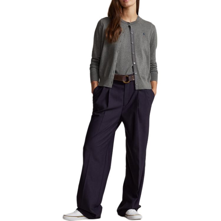 (Women) Polo Ralph Lauren  Solid Button-Crewneck Long Sleeve Sweater Grey. WMPOSWENDW20115-020 圖 3