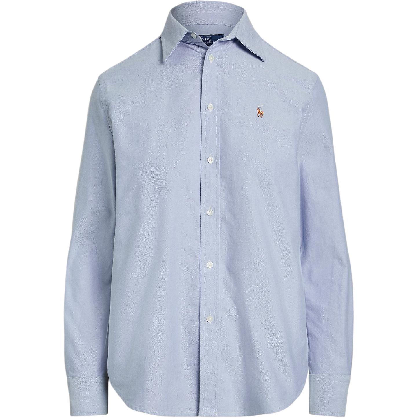 (Women) Polo Ralph Lauren  Solid Button-Down Long Sleeve Shirt Blue WMPOSHTNDO20747-400 圖 2