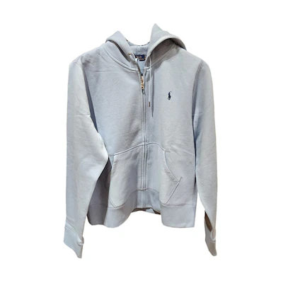 (Women) Polo Ralph Lauren Solid Color Fleece Hoodie Zip-Up Blue 211841657-014