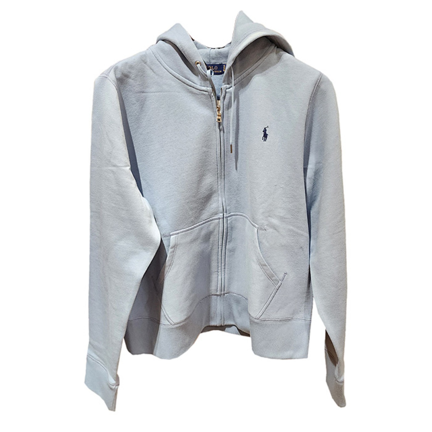 (Women) Polo Ralph Lauren  Solid Color Fleece Hoodie Zip-Up Blue 211841657-014 圖 2