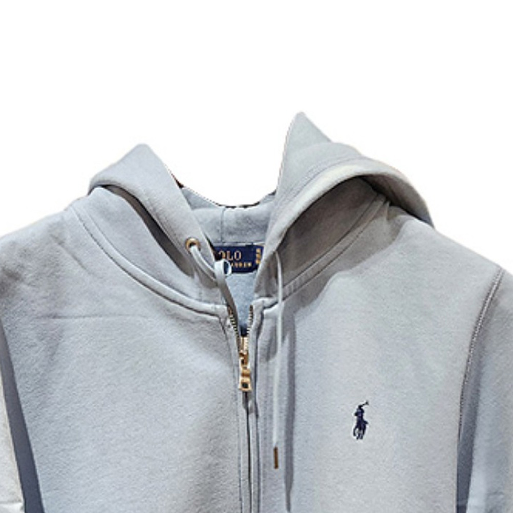 (Women) Polo Ralph Lauren  Solid Color Fleece Hoodie Zip-Up Blue 211841657-014 圖 4