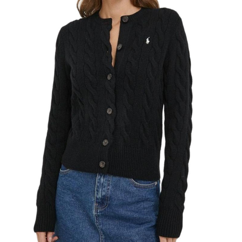 (Women) Polo Ralph Lauren  Solid Color Sweater with Embroidered Pony - Black. 211882917004 圖 2