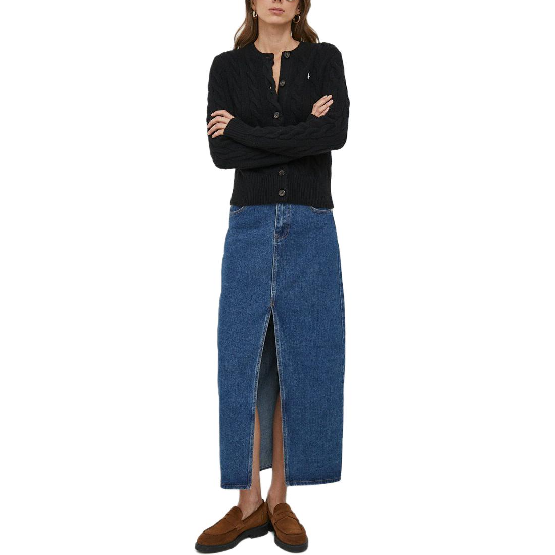 (Women) Polo Ralph Lauren  Solid Color Sweater with Embroidered Pony - Black. 211882917004 圖 3