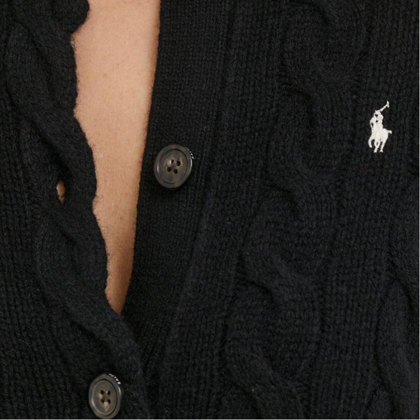 (Women) Polo Ralph Lauren  Solid Color Sweater with Embroidered Pony - Black. 211882917004 圖 5