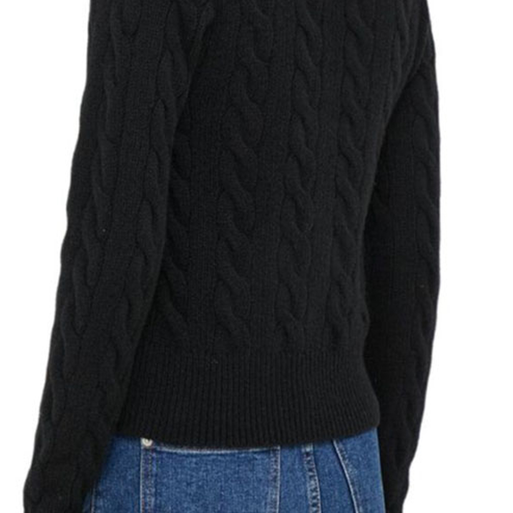 (Women) Polo Ralph Lauren  Solid Color Sweater with Embroidered Pony - Black. 211882917004 圖 7