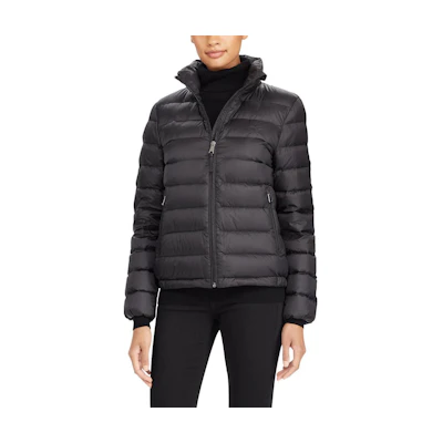 (Women) Polo Ralph Lauren Solid Color Zip-Up Down Jacket Black WMPOOTWN2820001-001